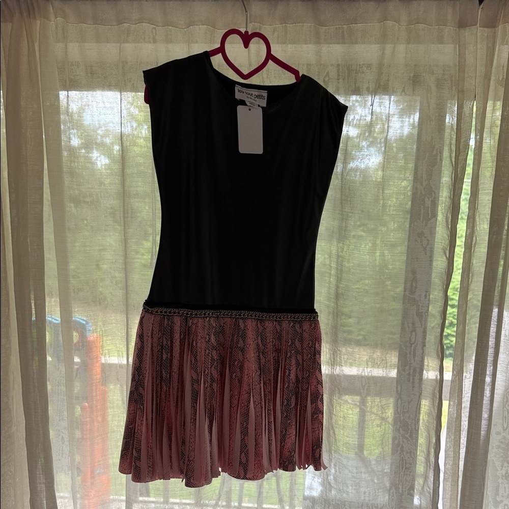 Elegant Black and Pink Kids Formal Dress